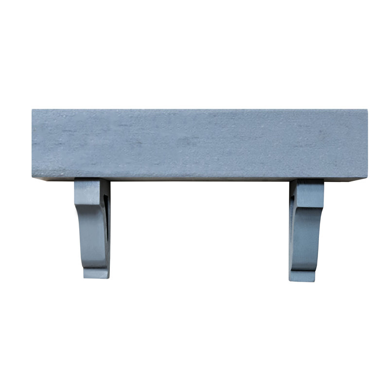 Tablettes flottantes en peuplier avec corbeaux, H 13 po x l 58 po x P 6 po