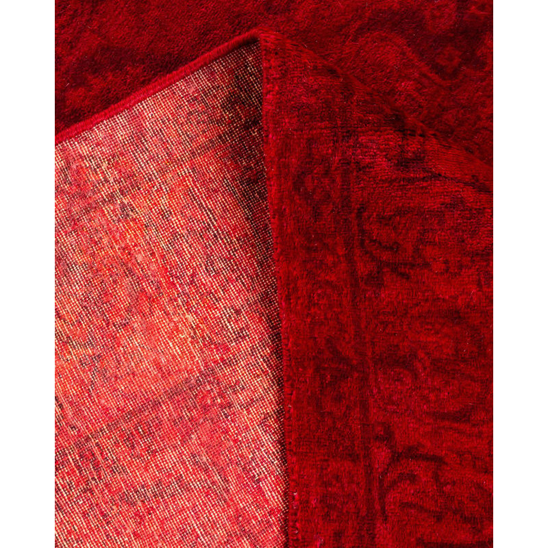 Holsworth One-of-a-Kind 4' 1" X 6' 2" New Age Wool Area Rug Red