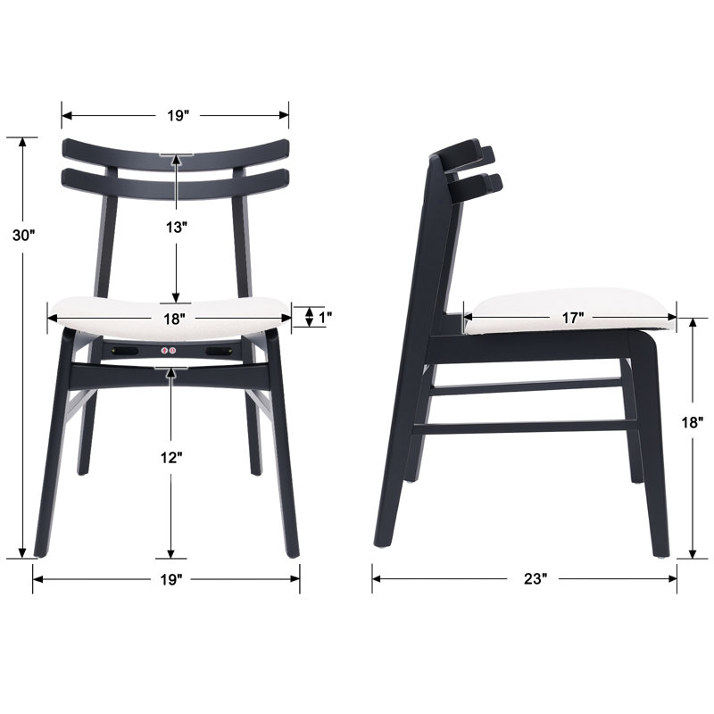 Chaises d'appoint de salle à manger rembourrées modernes avec pieds courbés et en bois massif pour la salle à manger / salon