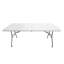 Table pliante en granit blanc Techni Home 6 pi avec poignée facile à transporter