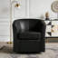 Faux Leather Swivel Barrel Chair-368097830