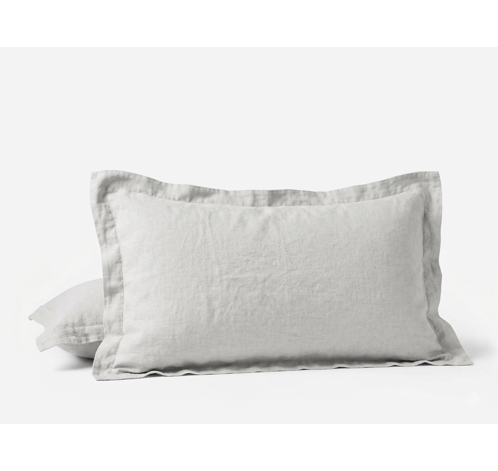 Organic Relaxed Linen Shams, Fog, King