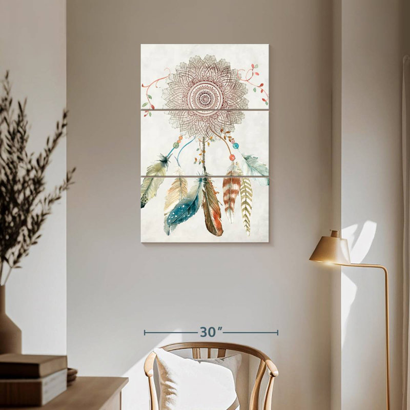 Capteur de rêves Kerner Mandala, H 57 po x l 36 po