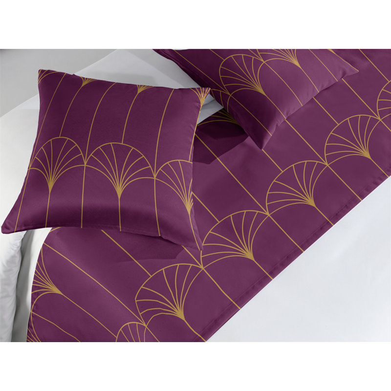 Ensemble de chemin de lit , Très grand, Mauve et brun sable