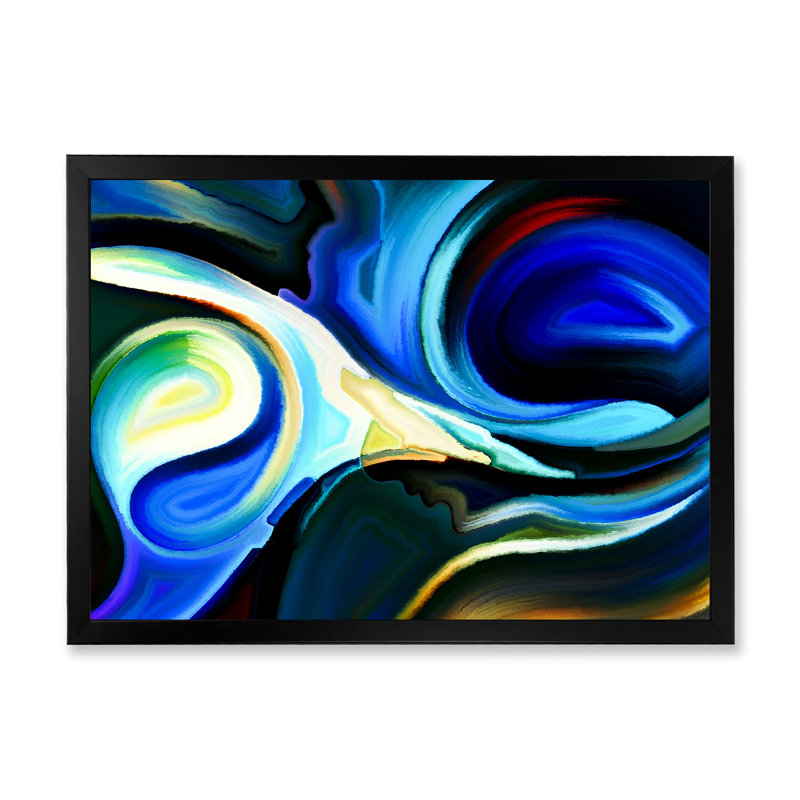 Géométrie de III - reproduction d'art sur toile, Cadre photo noir, H 8 po x l 12 po x P 1 po