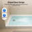 DeerValley 60"L X 34"W Shower Base in White with Single Threshold, Rectangle Acrylic Alcove Shower Pan for Bathroom Right Drain Location-110646311-124444028