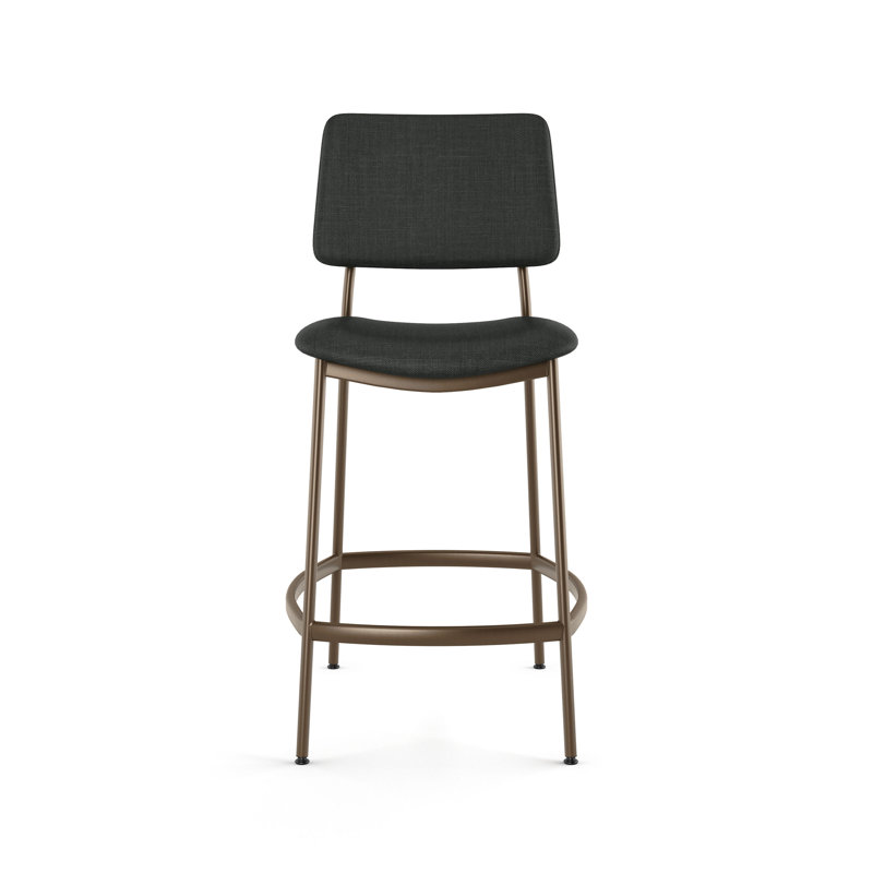 Loreno Counter Stool, Bronze, Black