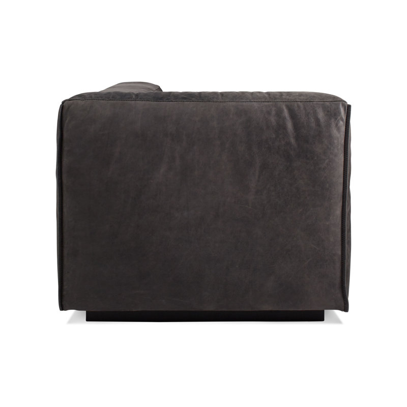 Cleon Chaise Lounge, Left Hand Facing, Camel Genuine Leather