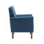 Chaise d'appoint rembourrée en tissu Mylène avec pieds en bois d'hévéa-31784980