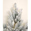 Snow Flocked Snowflake Pre-Lit Wreath, 80cm