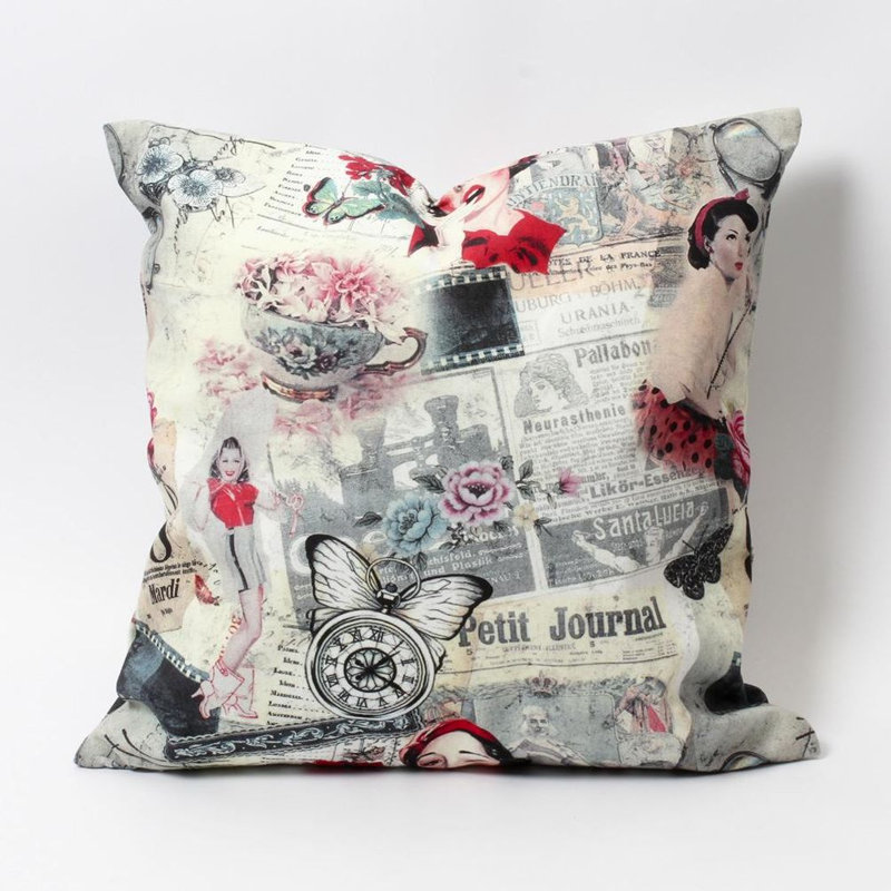 Erroll Cotton Blend Throw Pillow, Polyester/Polyfill