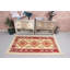 Tapis turc vintage beige Kilim avec motif géométrique anatolien et frange pour l'entrée