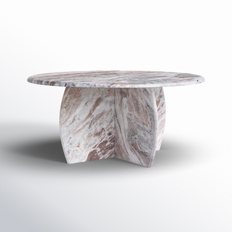 Table basse en marbre Codie, Brun