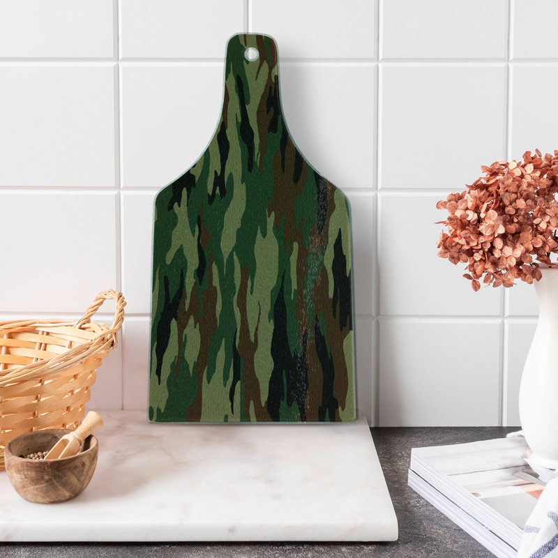 Planche à découper en verre trempé Ambesonne Camo