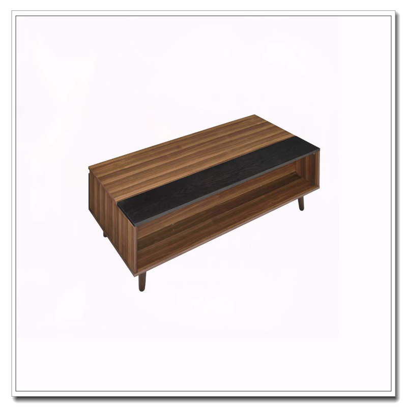 Table basse noyer et noir