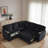 L-shaped Sectional Sofa With Storage Seat, Usb And Cup Holders-1272077481