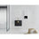 Meuble-lavabo moderne avec lavabo en céramique et boîte latérale - 24 po style châtaignier noir et armoire