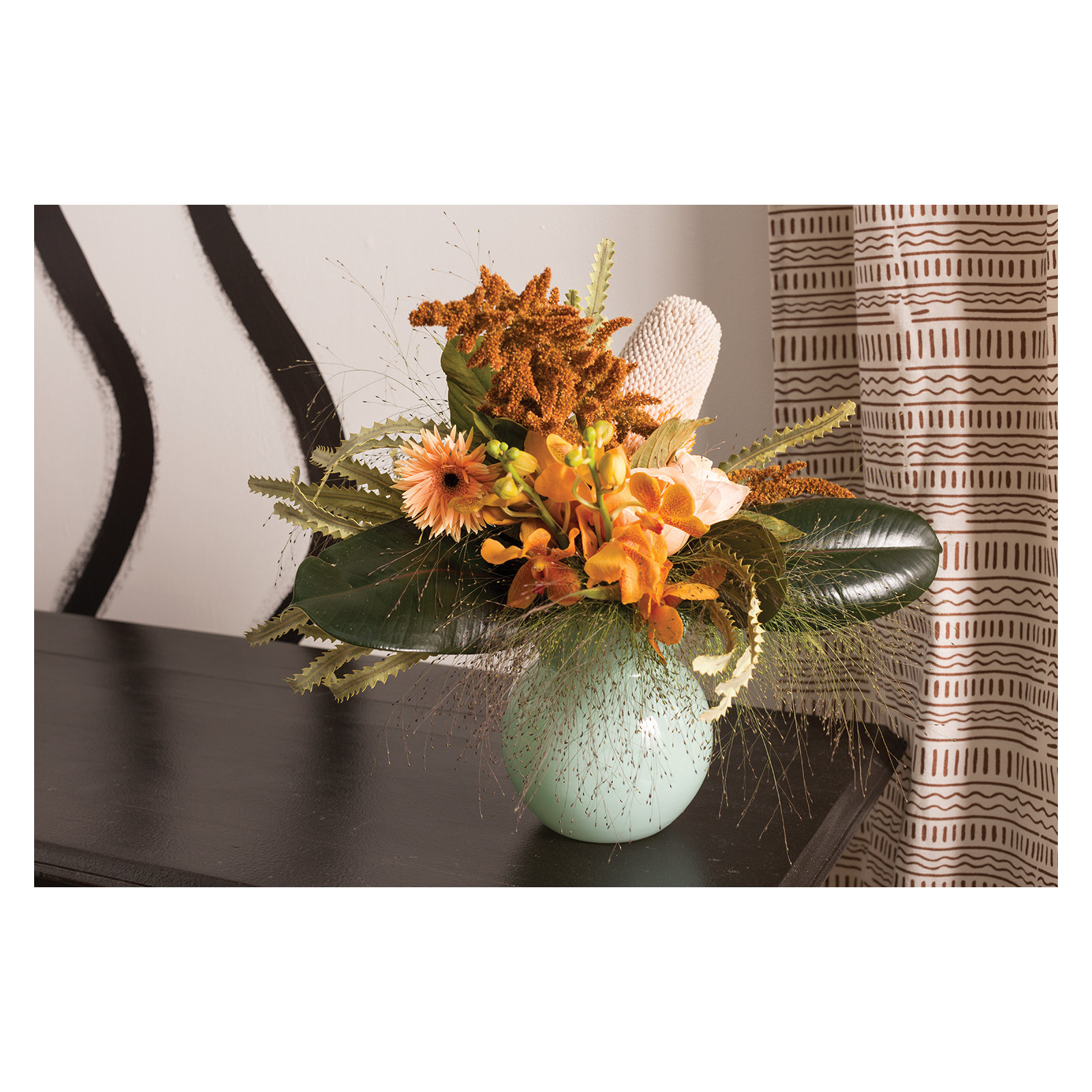 Dewey Handmade Glass Table Vase, 6.5" H x 5.5" W x 5.5" D, Light Green