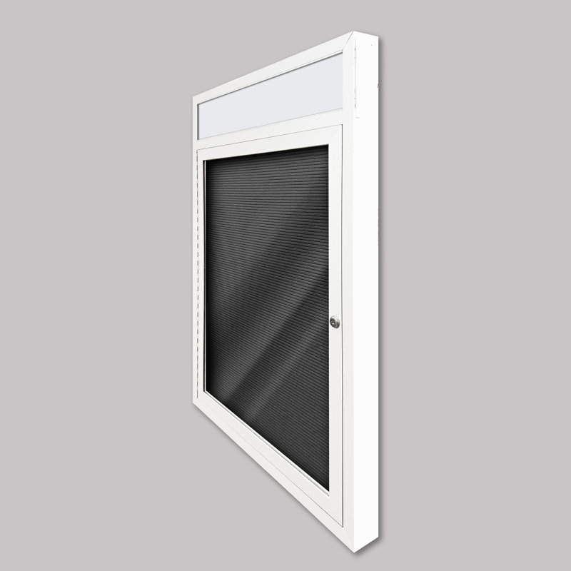 Carte à fixation murale délimitée directory cabinet, Blanc thermolaqué, Un, H 36 po x l 36 po