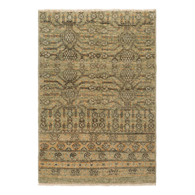 Hand Knotted Wool Area Rug