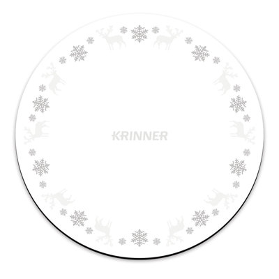 KRINNER 24" Christmas Tree Mat, White - Waterproof, Absorbent Floor Protection Pad for Tree Stands