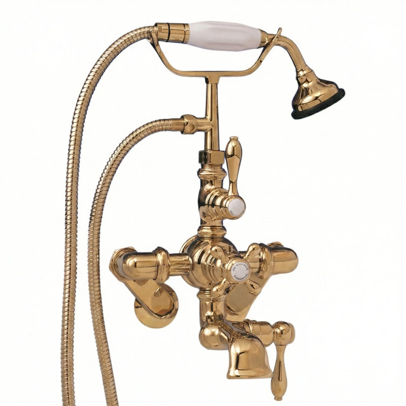 Thermostatic British Telephone Faucet by Strom Living, Unlacquered Polished Brass