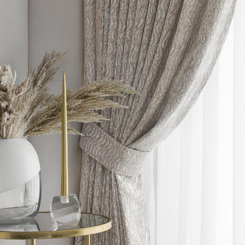 Abstract Room Darkening Curtain Panel Pair