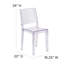 Chaise d'appoint empilable transparente Bralynne