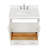 37'' Single Bathroom Vanity with White Quartz Top-93359303