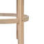 Tabouret de bar d'extérieur en bois au fini blanc clair avec coussin beige, ensemble de 2-1379198185