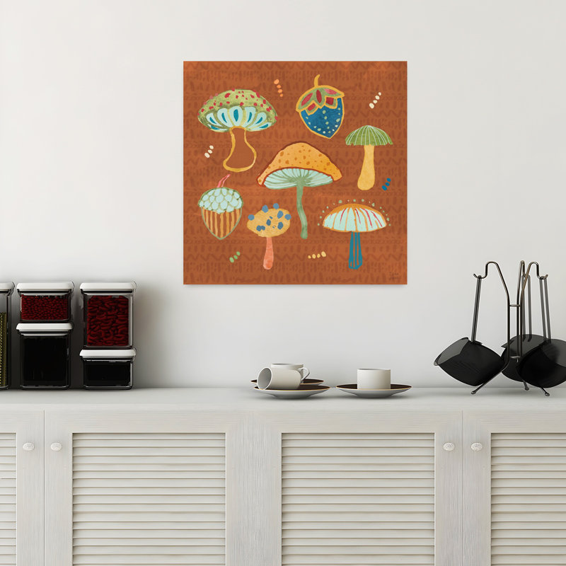 Harvest Whimsy IV, art fantaisiste abstrait d'automne, H 18 po x l 18 po