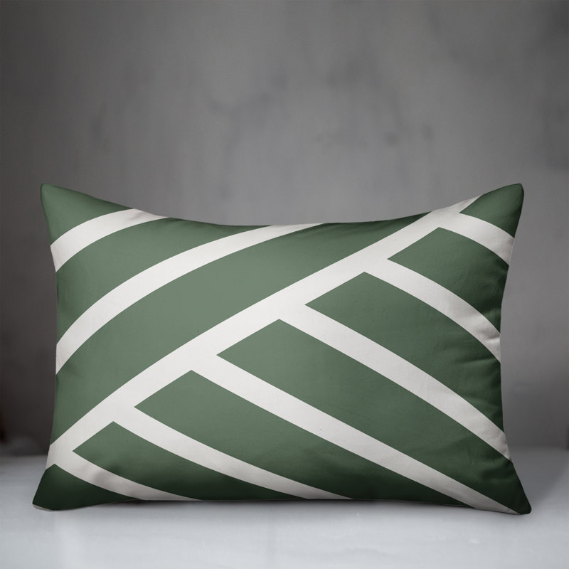 Abstract Outdoor Throw Pillow, Green