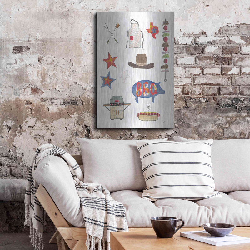 «Summer Grilling III» par Courtney Prahl, art mural en métal, H 36 po x l 24 po