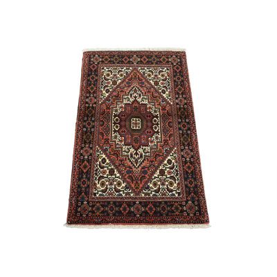 Tapis traditionnel noué à la main 2 pi 6 po x 4 pi Goltogh