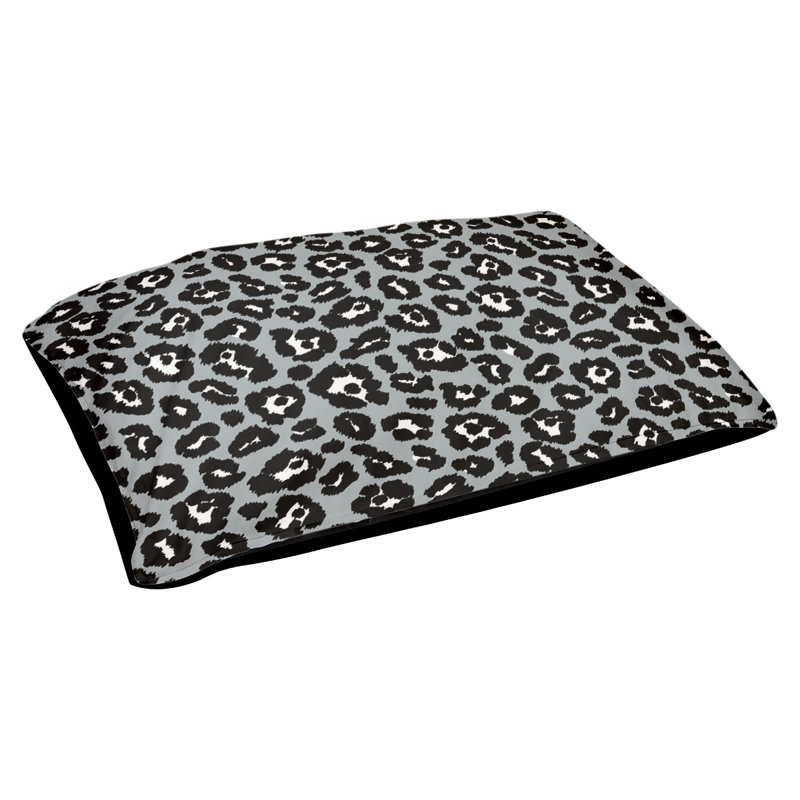 Coussin pour chien Baltimore Football, Très grand (l 40 po x P 50 po x H 6 po), Argent / blanc / noir