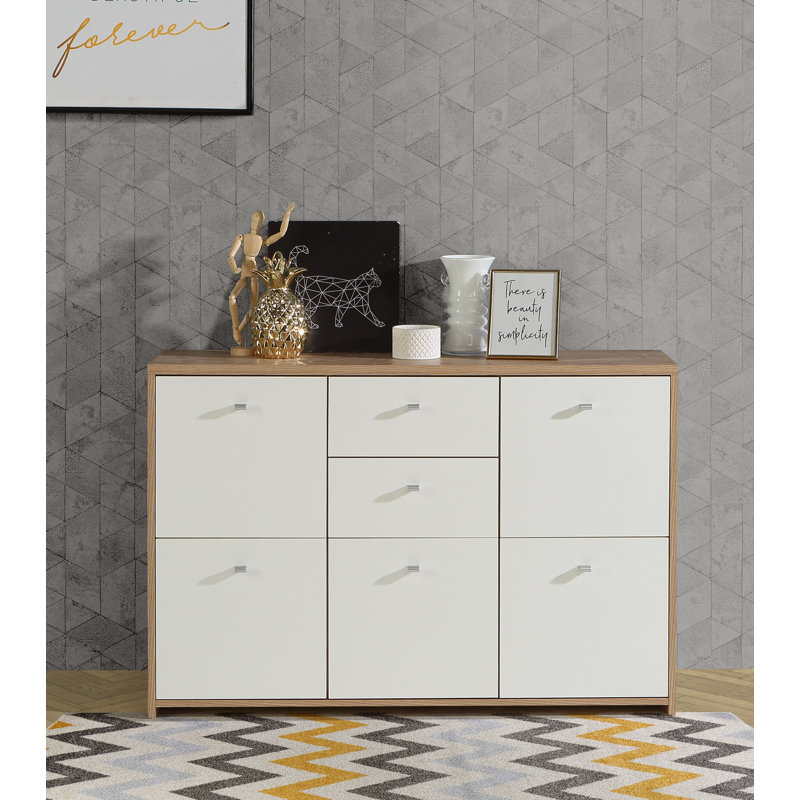 Filippone 114.1cm Sideboard, Artisan Oak/White