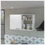Armoire murale empilable à 2 portes avec tablettes latérales Oklahoma, unité de rangement en bois d'ingénierie blanc