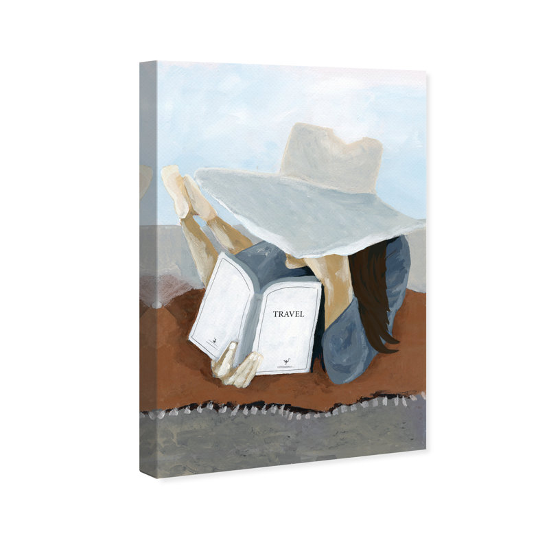 " Lets Travel The World Travel Essentials " Painting Print, 24" H x 16" W, Wrapped Canvas, No Frame