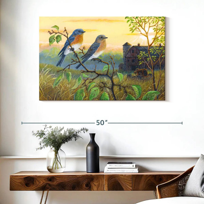 Brampt True Blue Bluebird, 26" H x 39" W