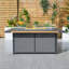 Table de cuisson en teck thermolaqué de haute qualité pour l'intérieur et l'extérieur