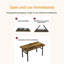 Bureau d'ordinateur pliable avec support de rangement, bureau pliable de 31,5 pouces pour les petits espaces, table en bois pour bureau à domicile, aucun assemblage requis, brun rustique