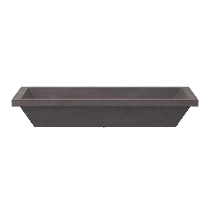 Arcata 30" Undermount Concrete Trough Bathroom Sink, Slate