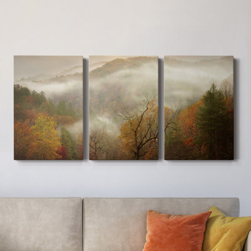 " Study Autumn Mist " 3 - Pieces, 12" H x 8" W x 1" D