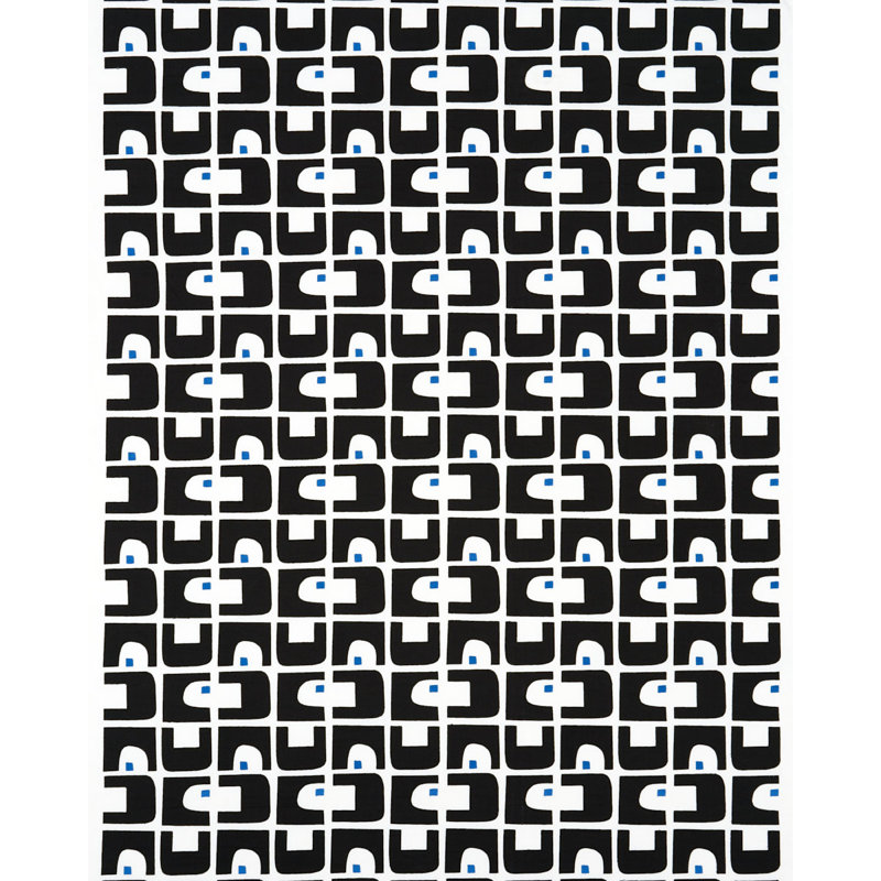 Tissu appliqué Schumacher x Hadiya Williams Den, Carbone