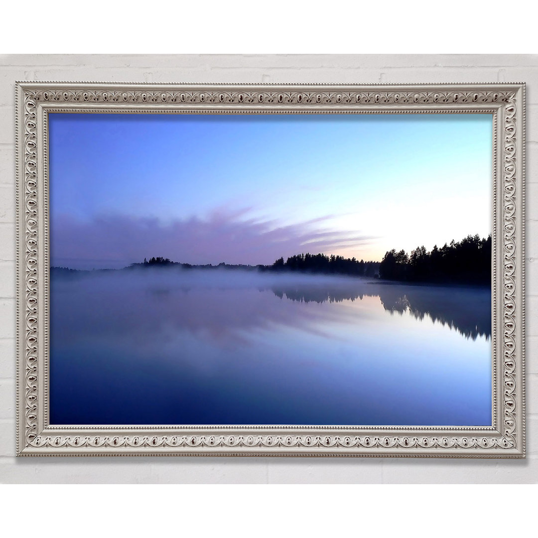 Tranquil Blue Morning Lake - Einzelner Bilderrahmen Kunstdrucke