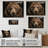 Bear Portrait On Natural Wood Print-1685319647