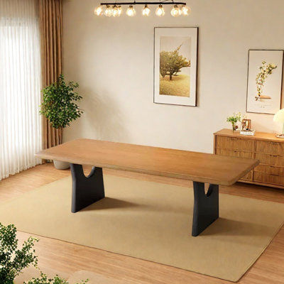 Solid wood ash simple dining table
