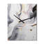 Blanc et gris ondulations de pierre I - horloges murales abstraites en marbre-1563550403
