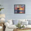 Cadre flottant Sunset Surf Elephant, design par Ziwei Li-435167120-435167121