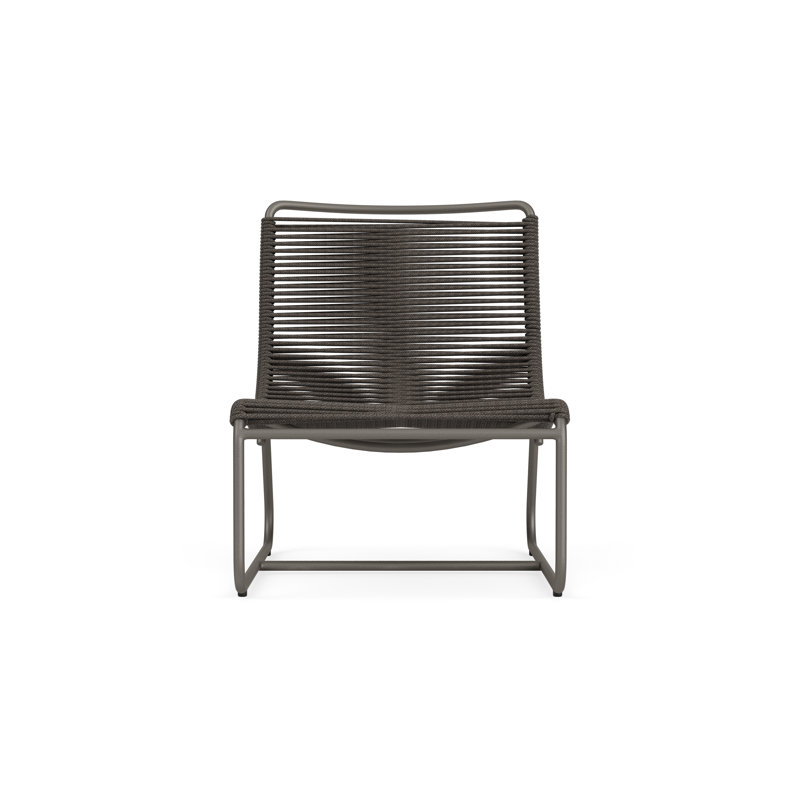 Walter Lamb Outdoor Lounge Chair, Mica/Coal